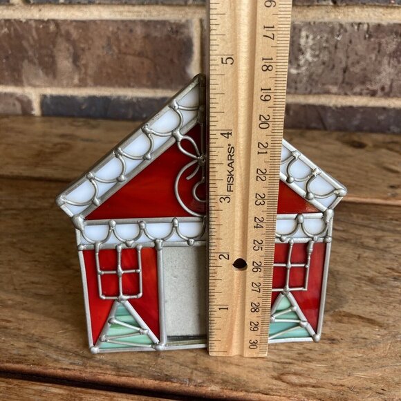 Malden Stained Glass Christmas Village Gingerbread House Picture Frame 5" - Picture 10 of 11